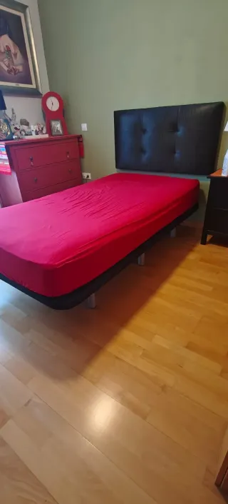 Cama 105x200 con base, cabecero y colchón