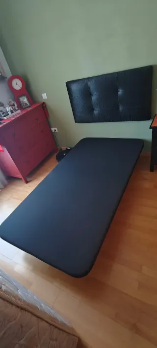 Cama 105x200 con base, cabecero y colchón