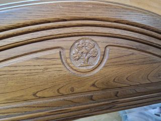 Espejo Madera Maciza Labrada Rústico Provenzal