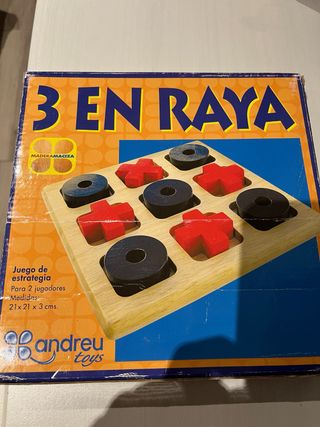 Juego 3 en Raya Andreu Toys Madera Maciza