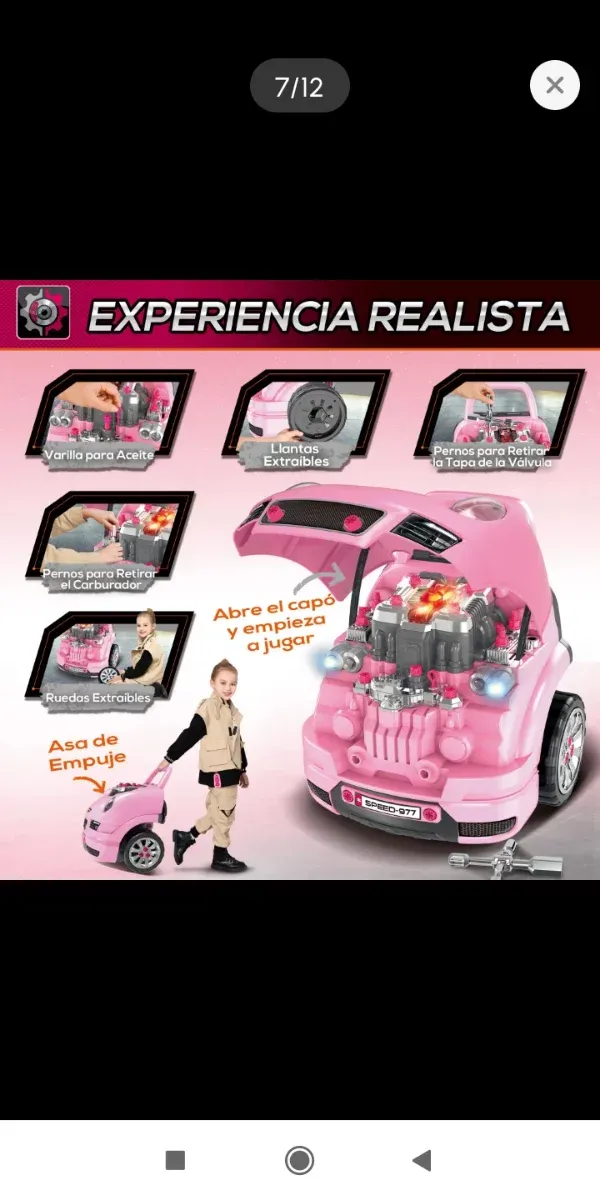Coche de juguete para mecánica