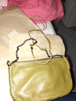 Bolso Piel BIBA Pistacho Sin Estrenar