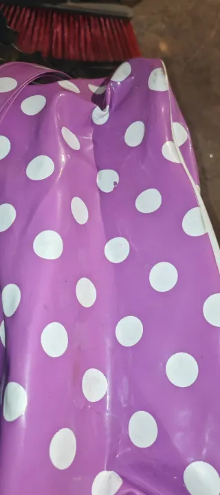 Borsa da mare pois viola e bianchi