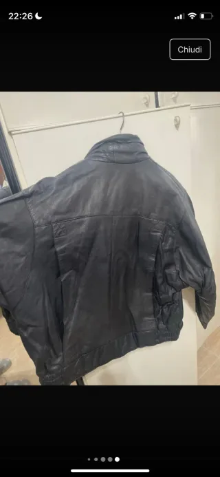 Bomber uomo vera pelle nera