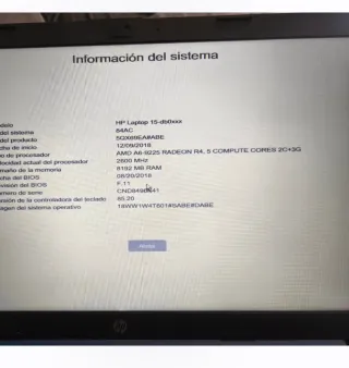 Portátil HP 15-db con 8GB de RAM y procesador AMD