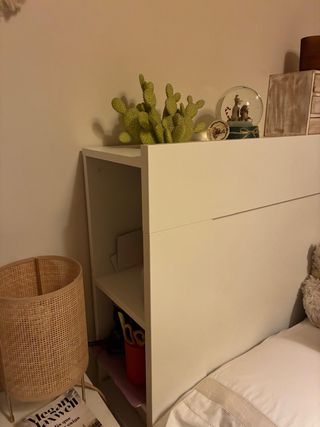 Cabecero BRIMNES blanco 140 cm con almacenaje