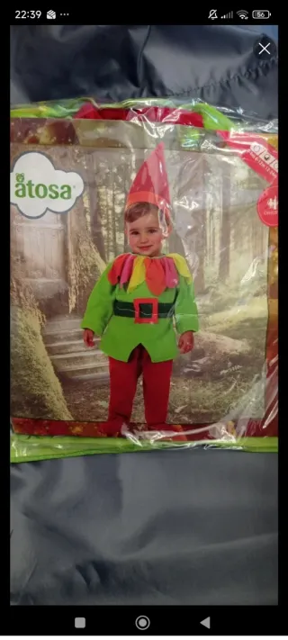 Disfraz de gnomo infantil 6-12 meses