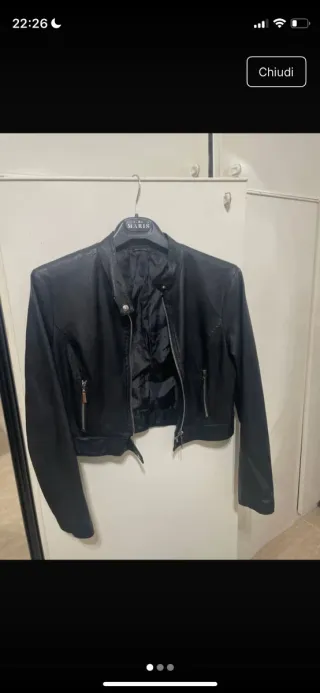 Chiodo similpelle donna nero