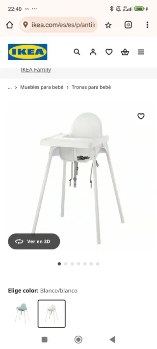 Trona IKEA Antilop Blanca