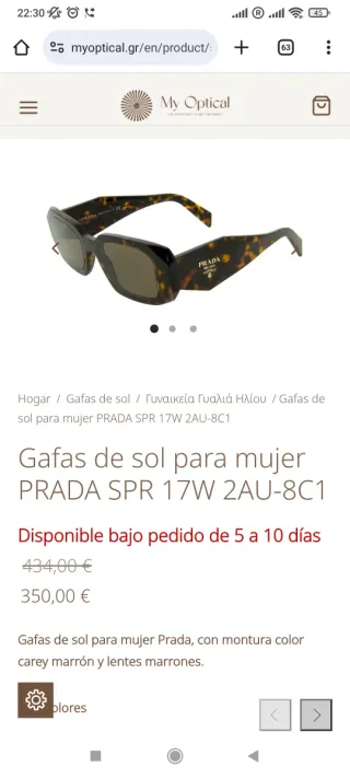 Gafas de sol Prada Marrones