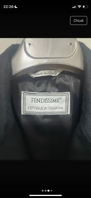 Spolverino Fendissime originale donna nero