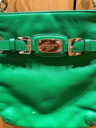 Bolso Michael Kors Piel Verde Dorado