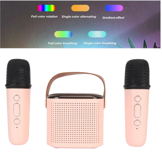 Altavoz Karaoke RGB con 2 Micrófonos