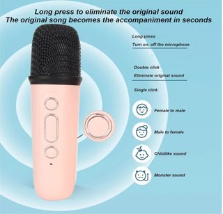 Altavoz Karaoke RGB con 2 Micrófonos