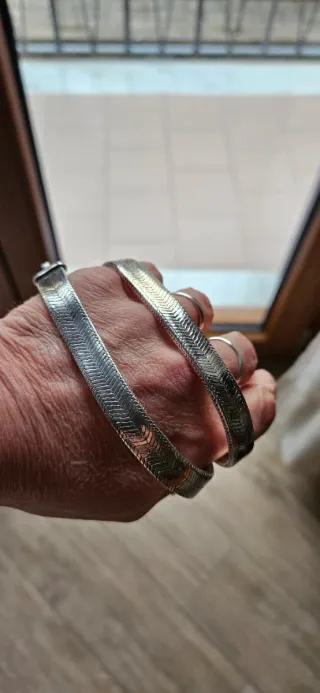 Collana snake in argento