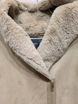 Giubbino maglia e simil montone marrone