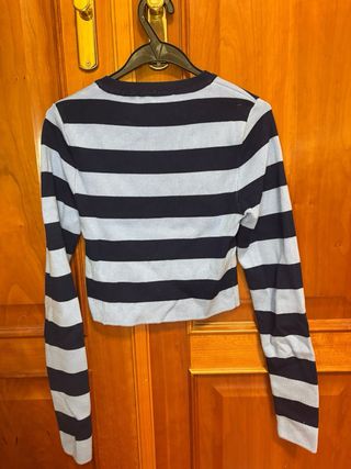 Jersey Zara Rayas Azul Manga Larga