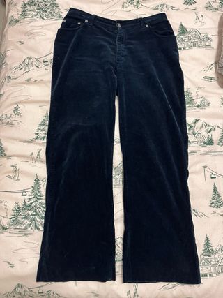 Pantalón pana campana azul marino