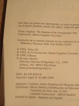 A la sombra del granado una novela de la España...