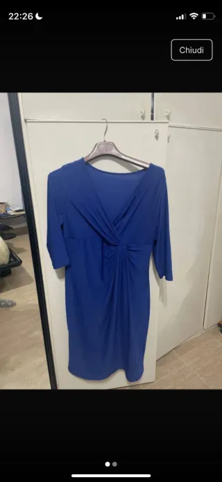 Abito donna blu midi