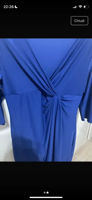 Abito donna blu midi