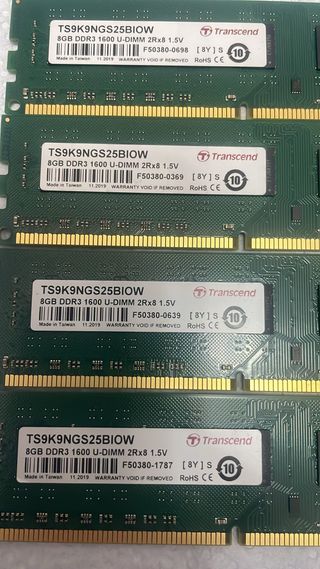 32GB-DDR3 / 1600 MHz { 4 x 8 GB }