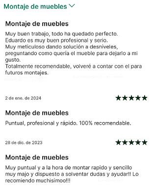 Servicio profesional de montaje Atrapamuebles