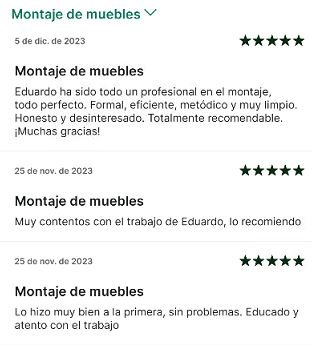 Servicio profesional de montaje Atrapamuebles