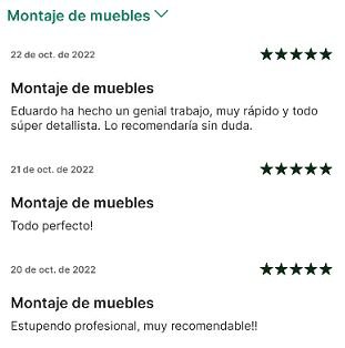Servicio profesional de montaje Atrapamuebles