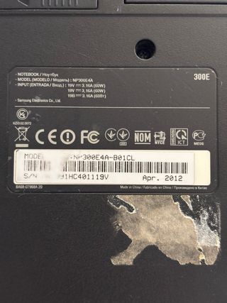 Ordenador Samsung NP300E4A - Win 11