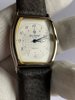 Orologio Guy Gosard Quarzo Argentato e Marrone