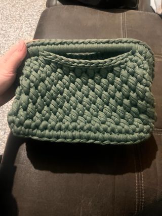 Borsa verde uncinetto