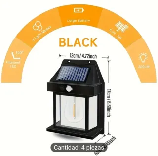 Lámparas Solares de Pared para Jardín
