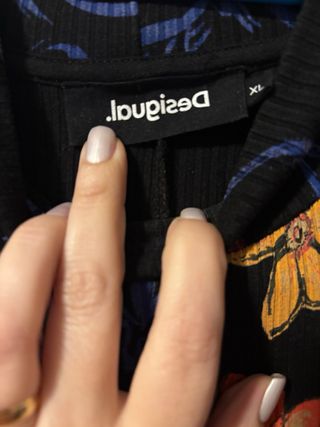 Vestido largo DESIGUAL original · estampado floral