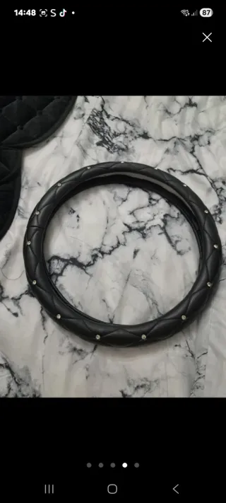 Coprivolante universale nero con strass