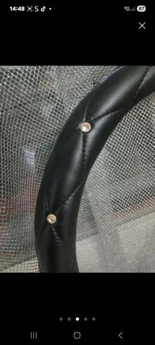 Coprivolante universale nero con strass