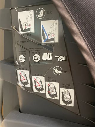 2x Silla Coche Klippan Negra