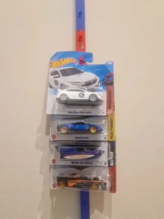 Perchero Pared Hot Wheels 4 Coches