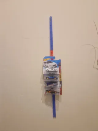 Perchero Pared Hot Wheels 4 Coches