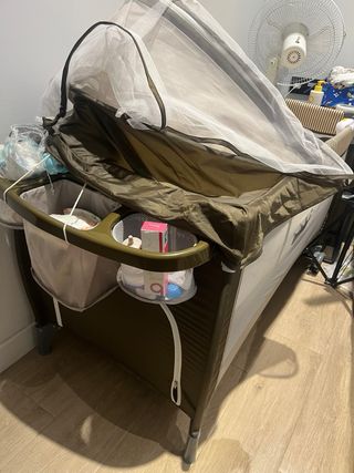 Cuna de viaje para bebé con colchón