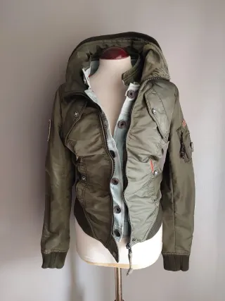 Chaqueta bomber verde militar Talla S