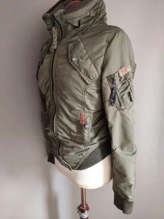 Chaqueta bomber verde militar Talla S