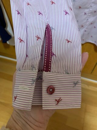 Camisa Lloyd's estampada rayas y pájaros