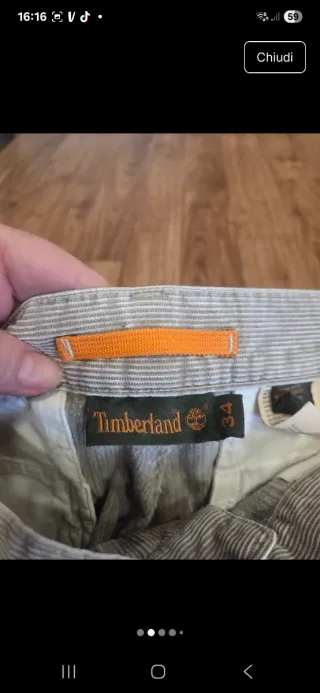 Pantaloni Timberland uomo velluto a coste vintage