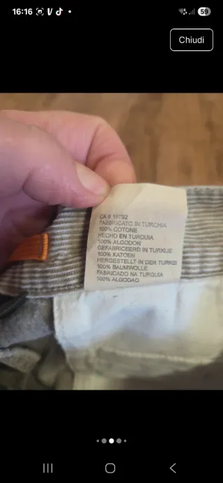 Pantaloni Timberland uomo velluto a coste vintage