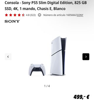 Consola Sony PS5 Slim Digital Edition Blanca