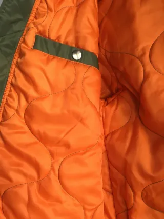 Bomber Larga Verde Naranja