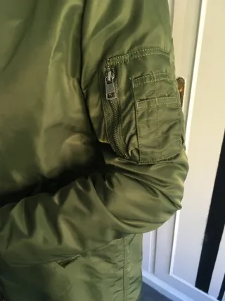 Bomber Larga Verde Naranja