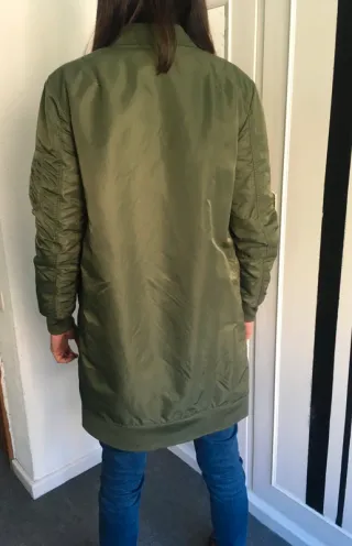 Bomber Larga Verde Naranja