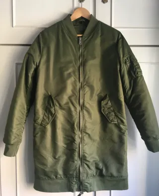 Bomber Larga Verde Naranja